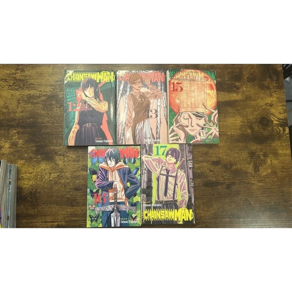 Chainsaw Man Manga Lot Volumes 12 13 15 16 17 Tatsuki Fujimoto VIZ Media English